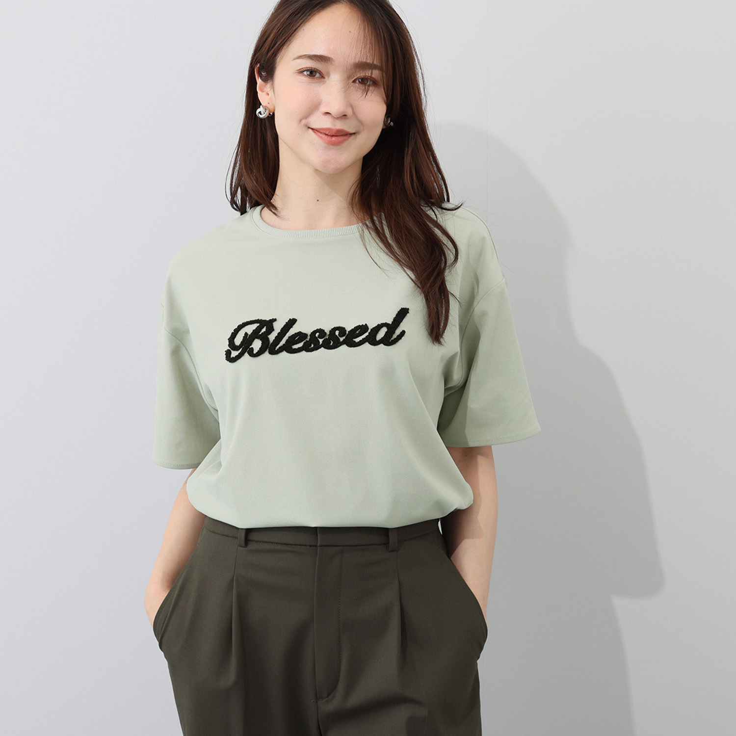 チーロ 接触冷感 大人のロゴＴブラウス