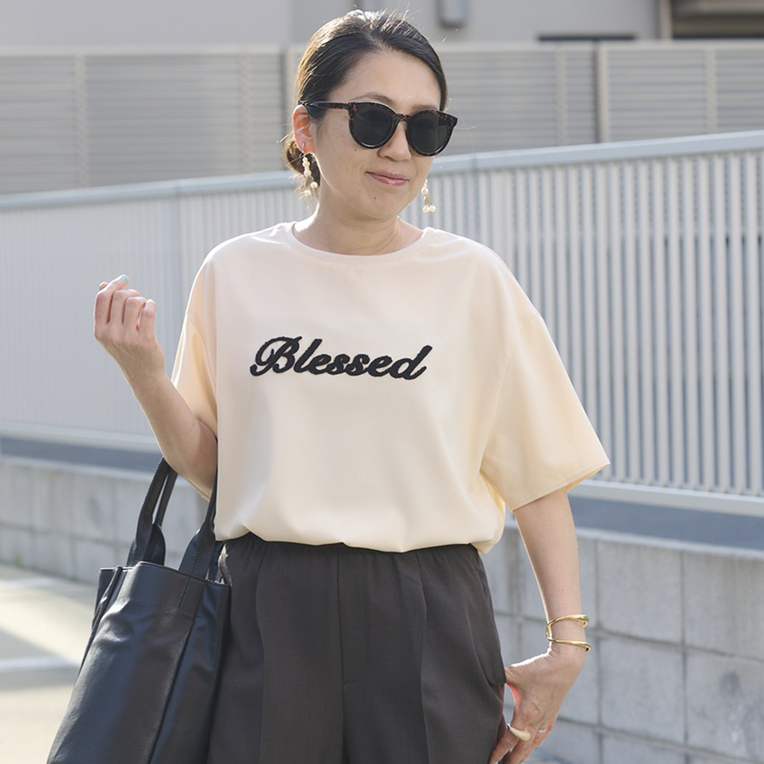 チーロ 接触冷感 大人のロゴＴブラウス