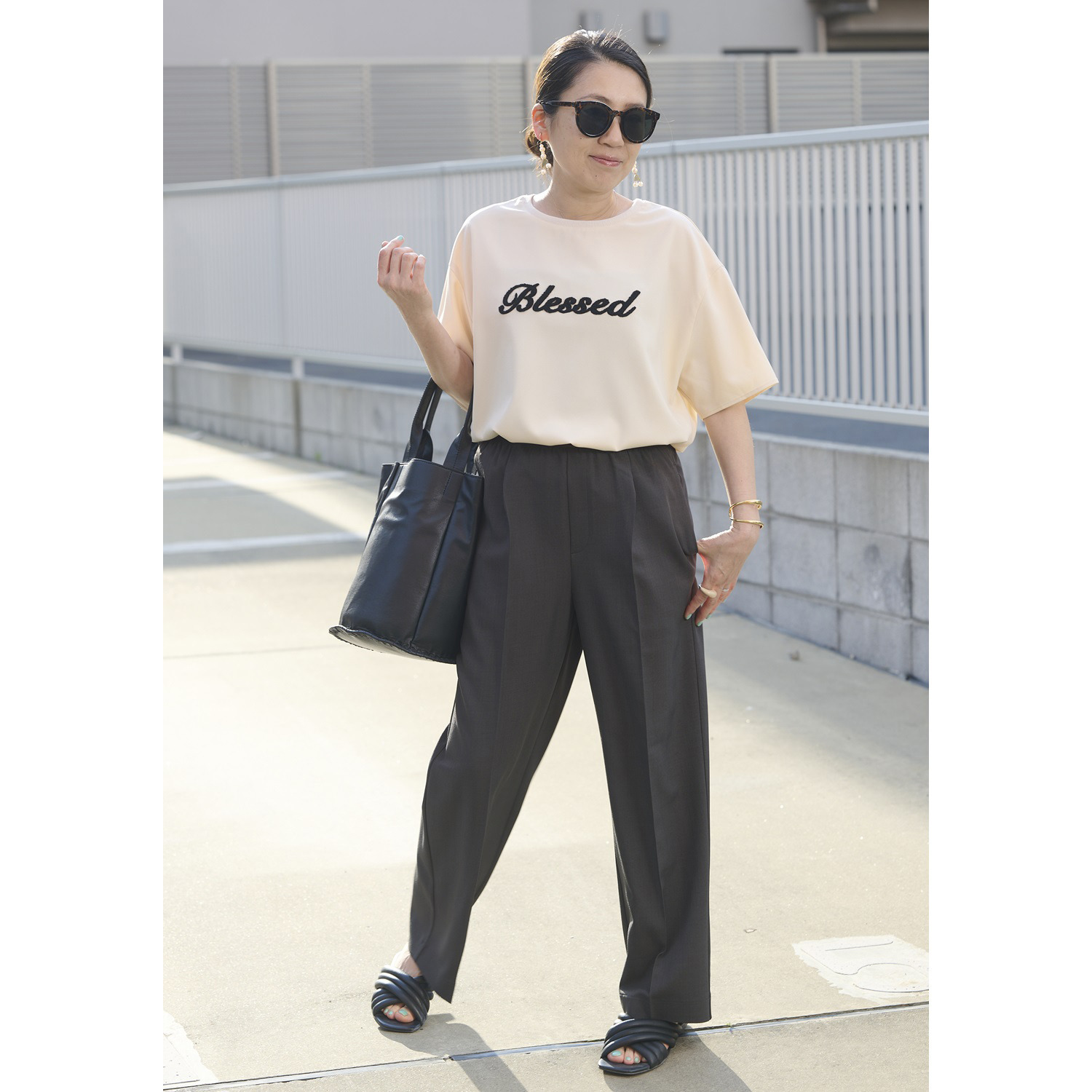 チーロ 接触冷感 大人のロゴＴブラウス