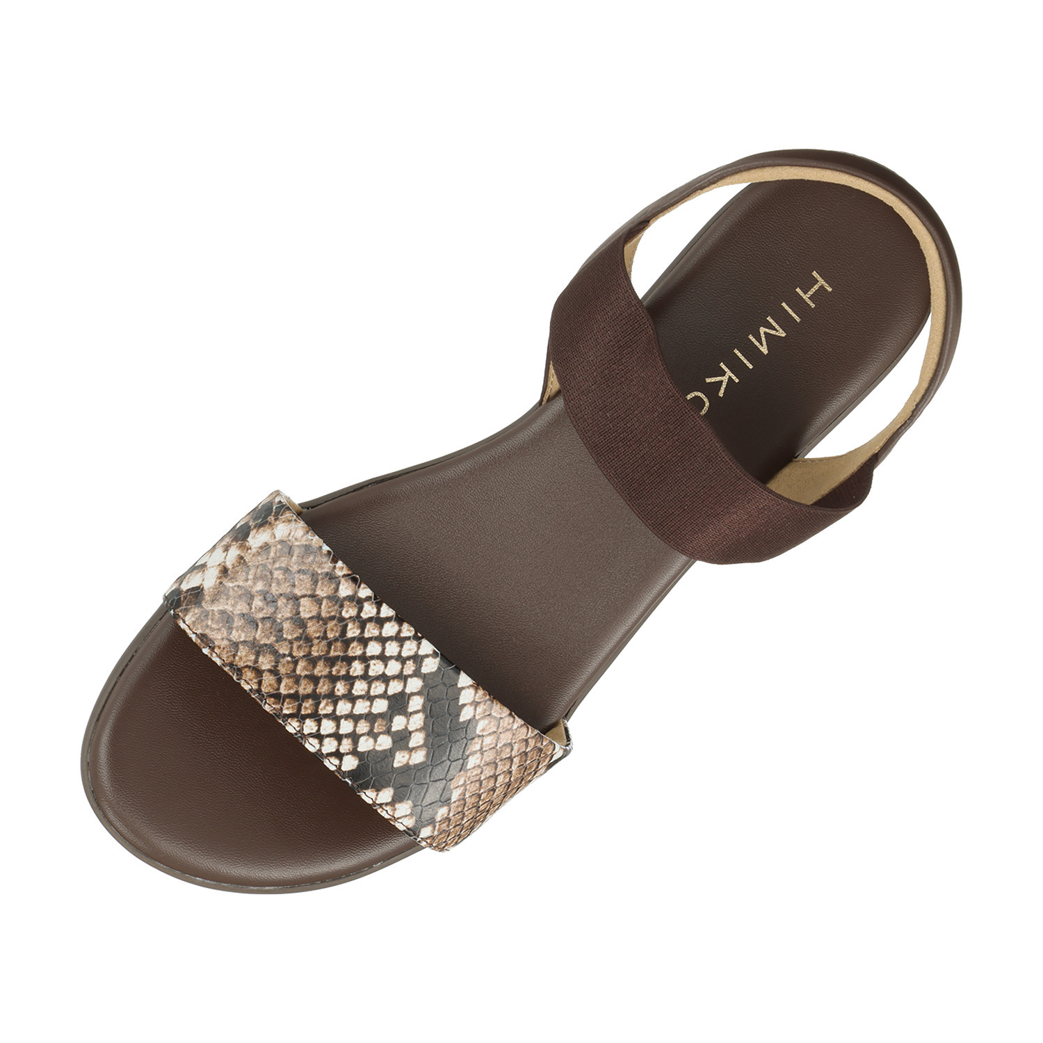 卑弥呼 本革 ゴムベルト ウェッジヒールサンダル