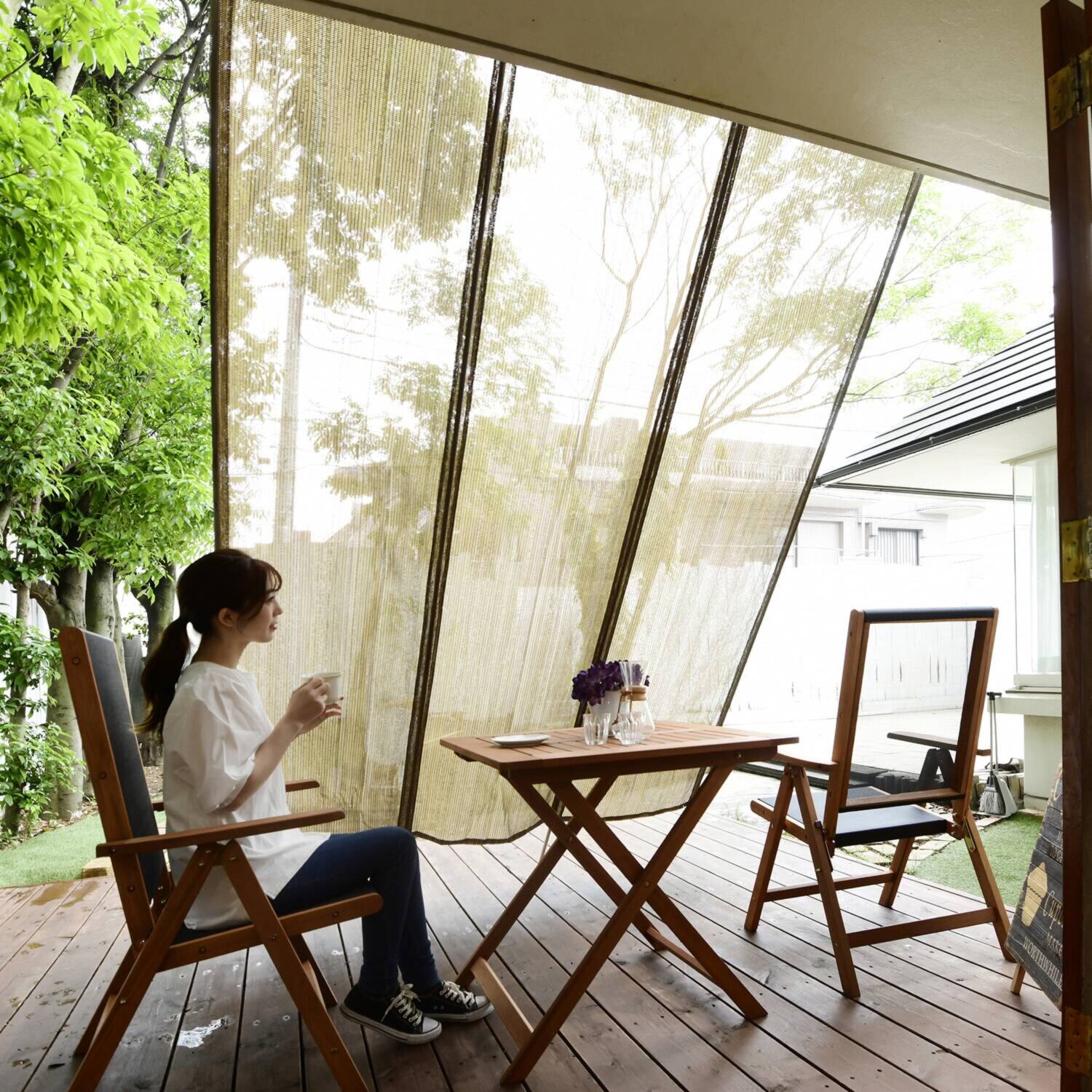 紫外線も日差しもカット 軽量＆簡単設置で 夏を快適に過ごすアイテム 洋風たてす