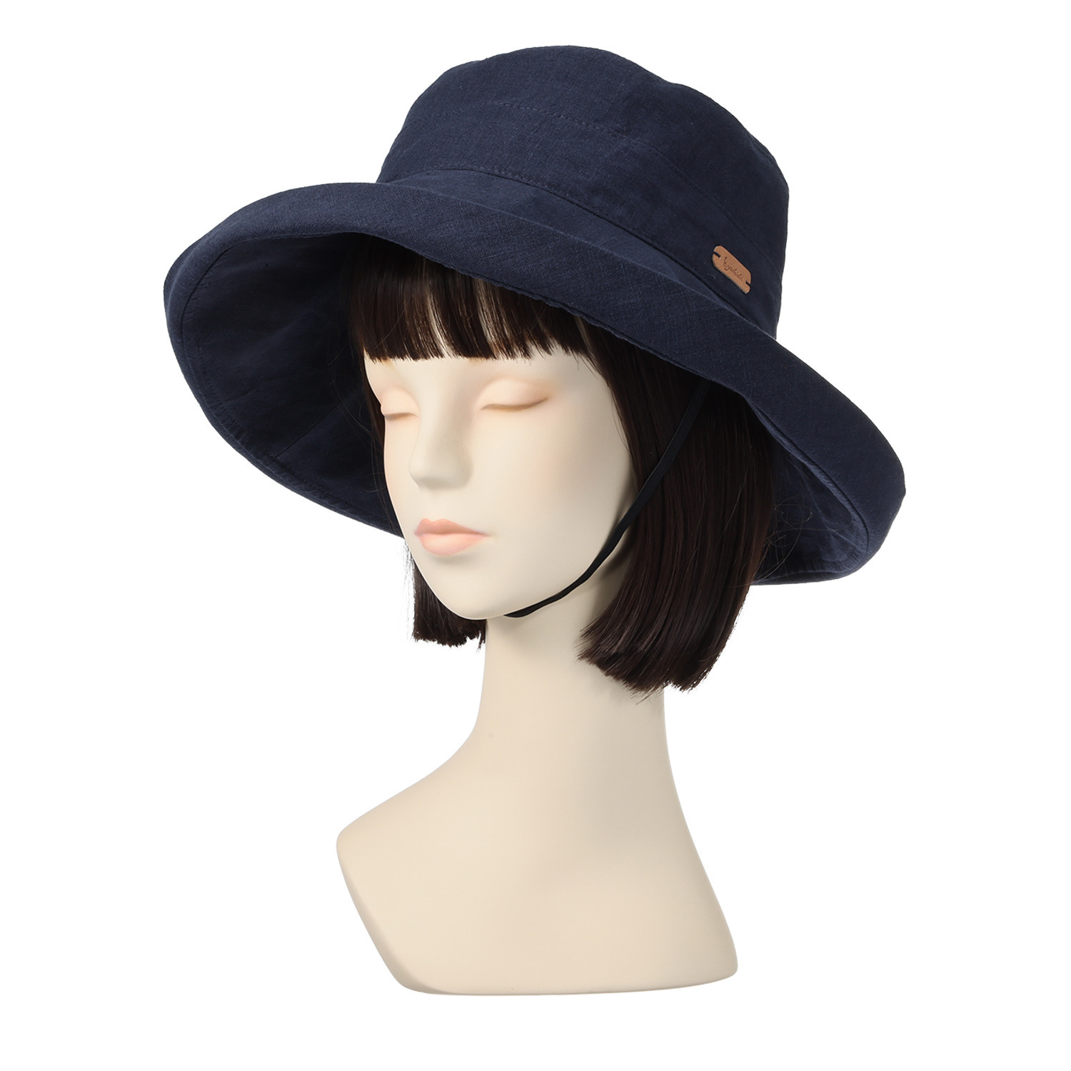 ＵＶカット リネン１００％ つば広ハット