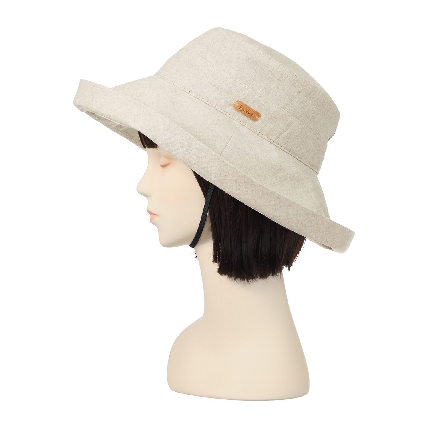 ＵＶカット リネン１００％ つば広ハット