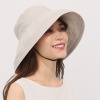 ＵＶカット リネン１００％ つば広ハット
