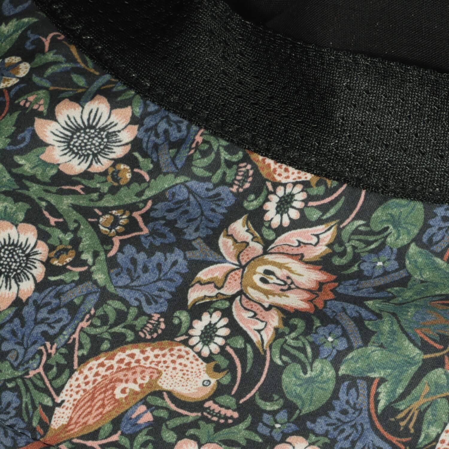 ＵＶカット リネン１００％ ウィリアム・モリス つば裏プリントハット