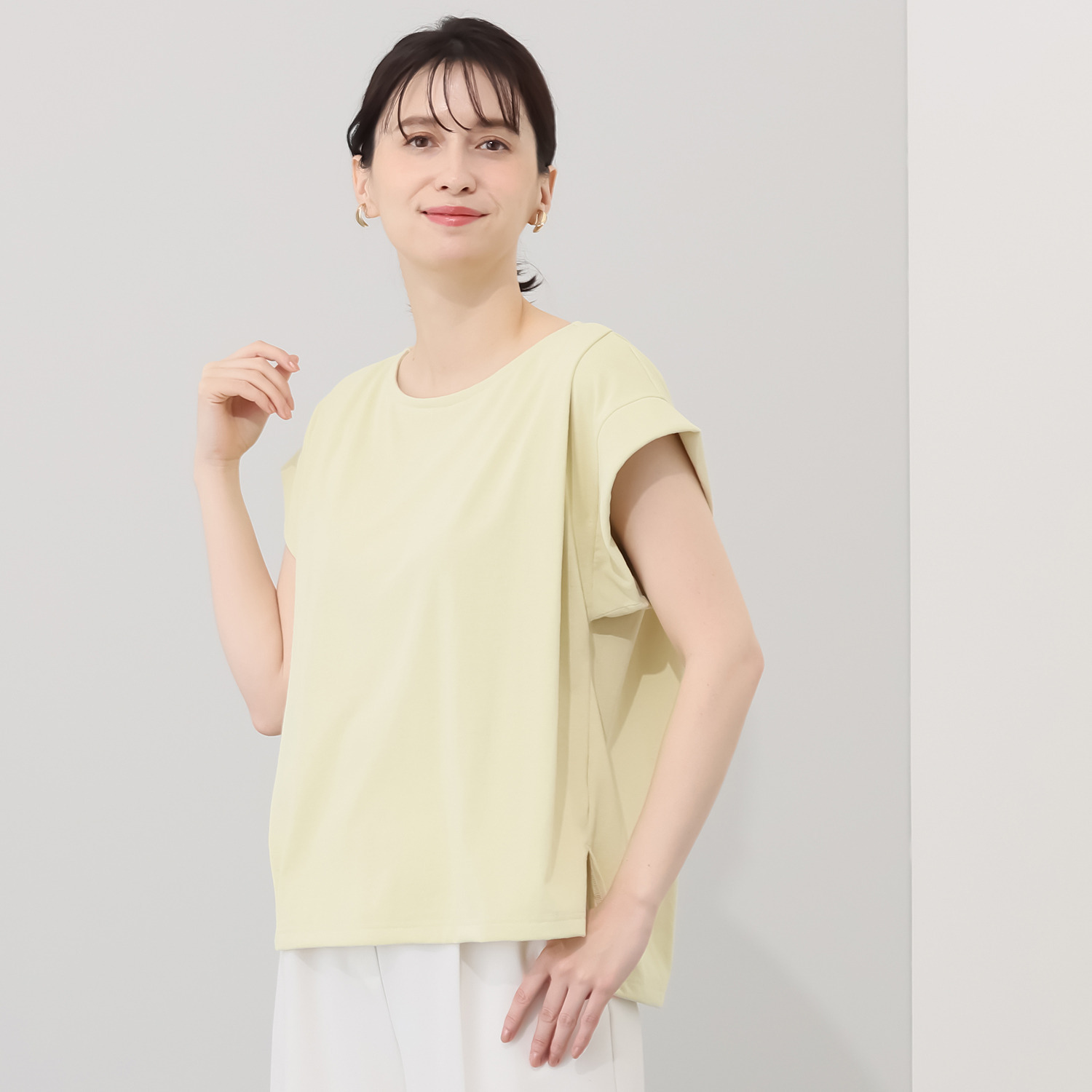 ＨＫビアン ＵＶカット・吸水速乾 コットンタッチ 脇マチ付Ｔシャツ