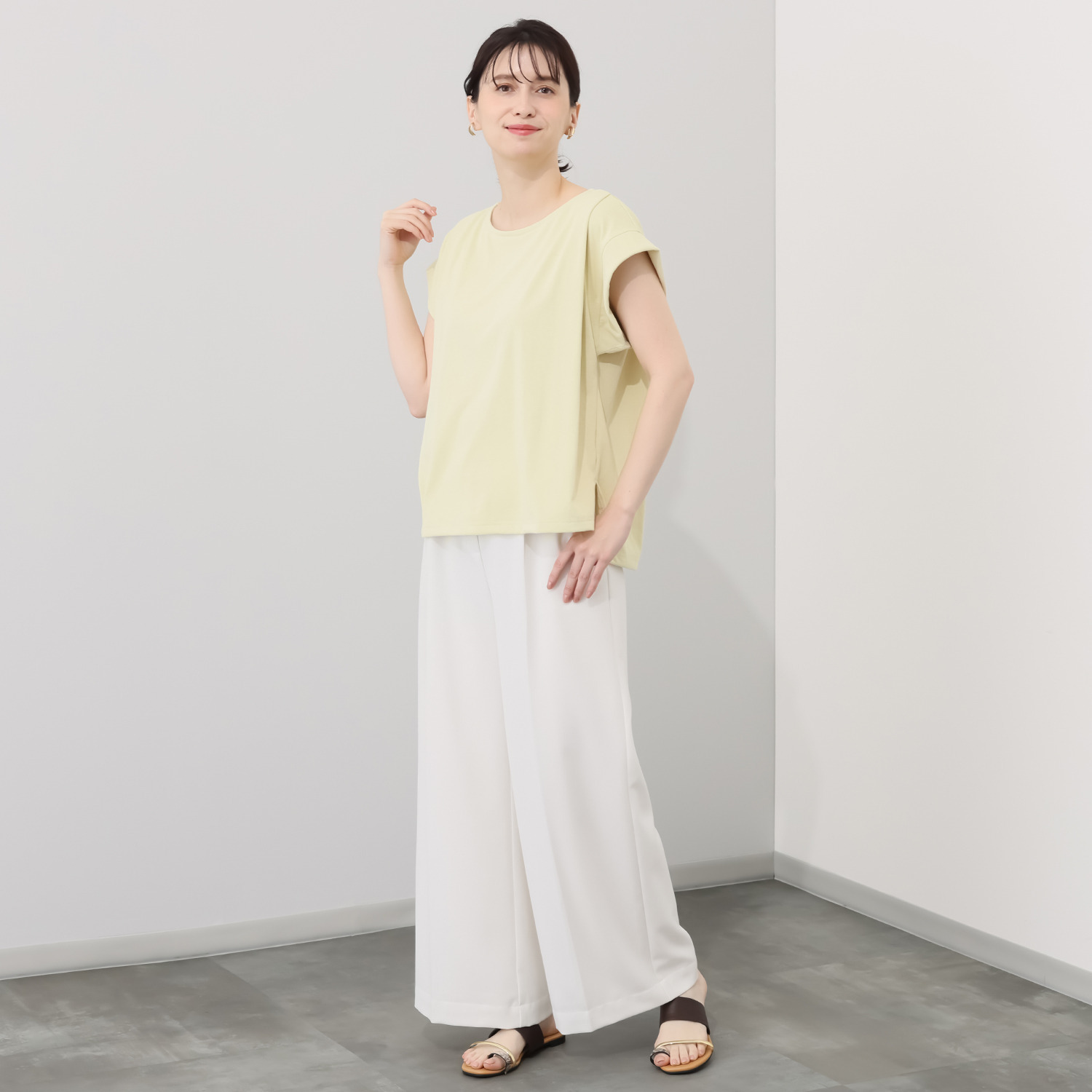 ＨＫビアン ＵＶカット・吸水速乾 コットンタッチ 脇マチ付Ｔシャツ