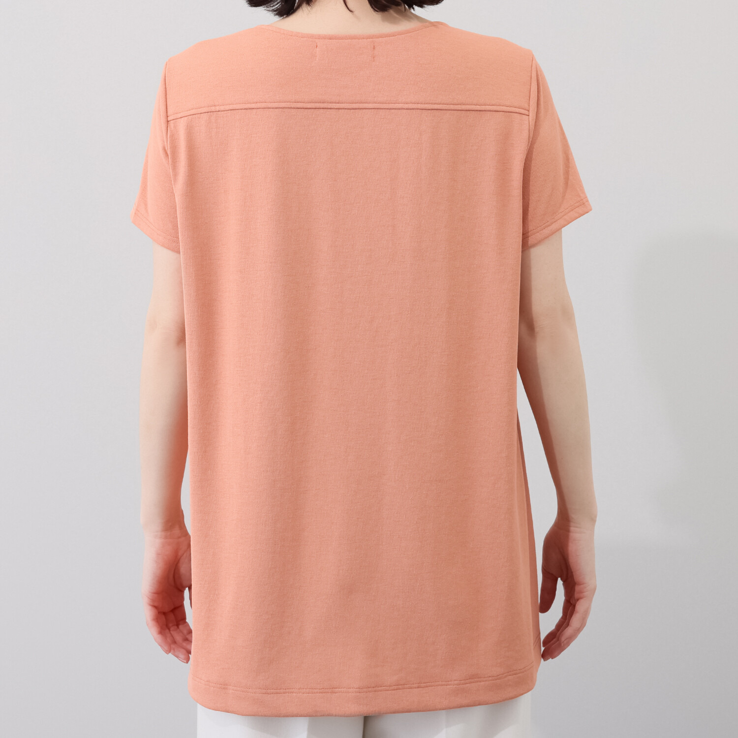 ＨＫビアン ＵＶカット・吸水速乾 コットンタッチ シアーリブ使い チュニックＴシャツ