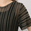 ダリュ　リファインド ストライプ柄 ペプラム チュニック