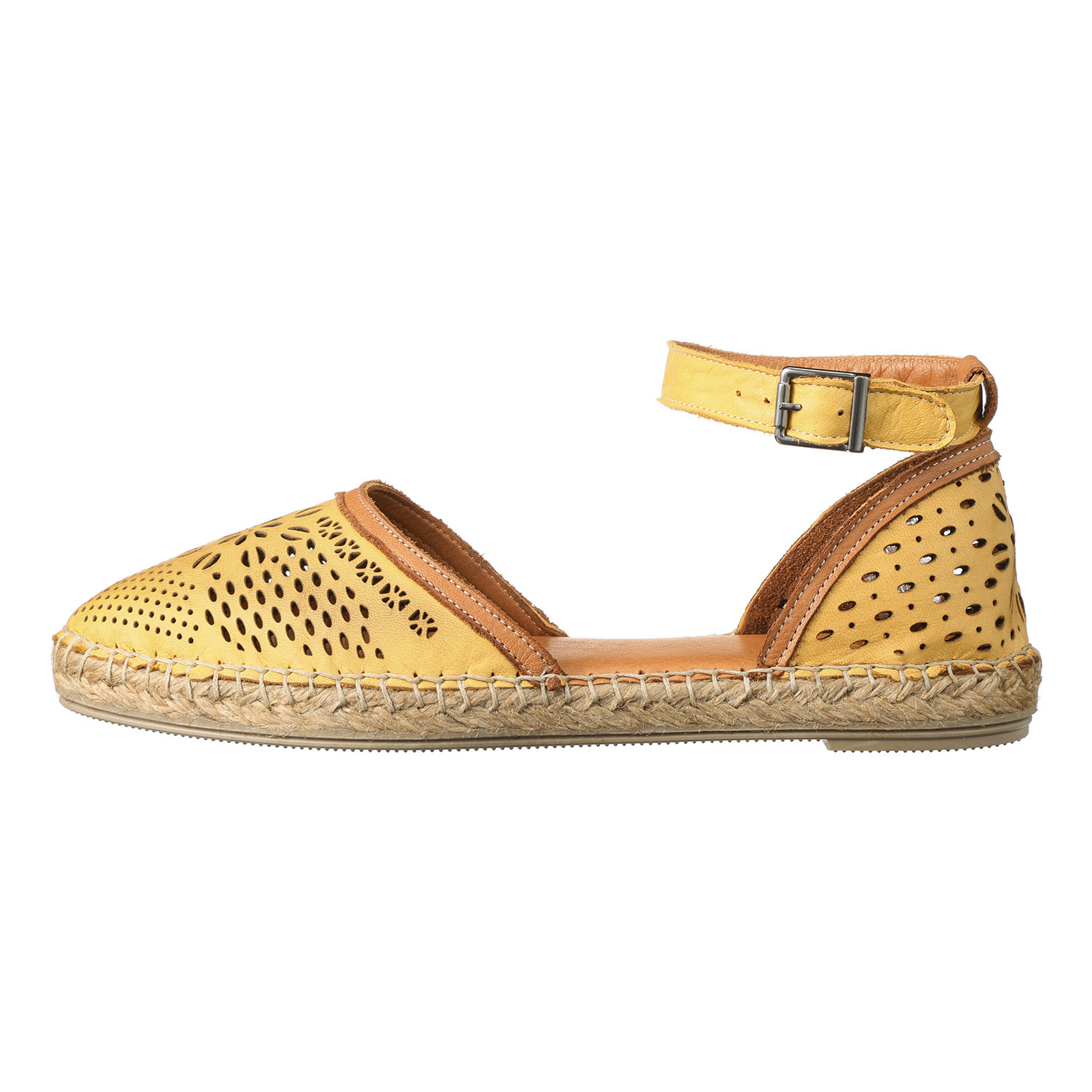 ホッシュ メイドインイスタンブール ソフト牛革　ジュート巻き ストラップサンダル