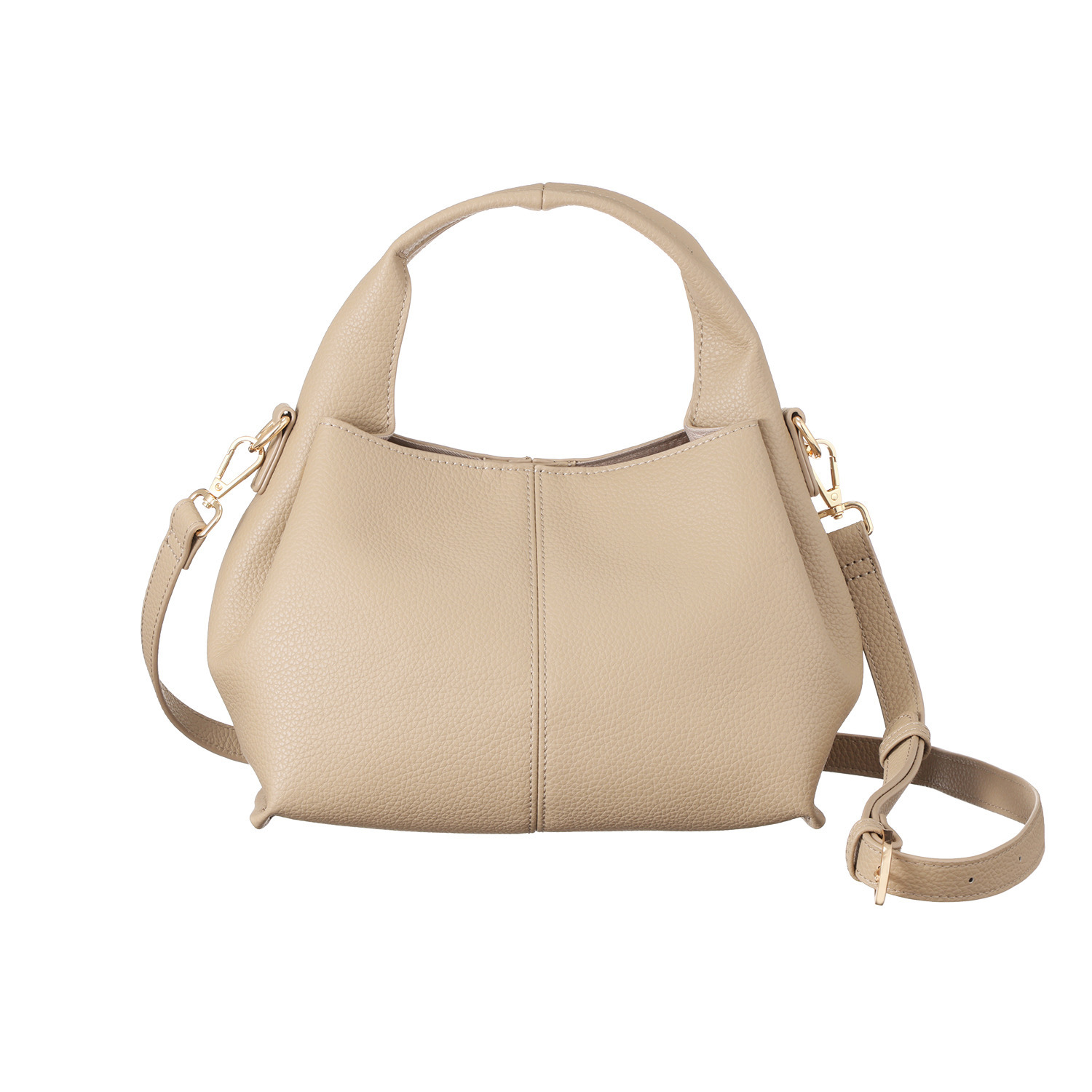 グッシオイタリー オリジナル開発レザー タックデザイン ２ウェイバッグ