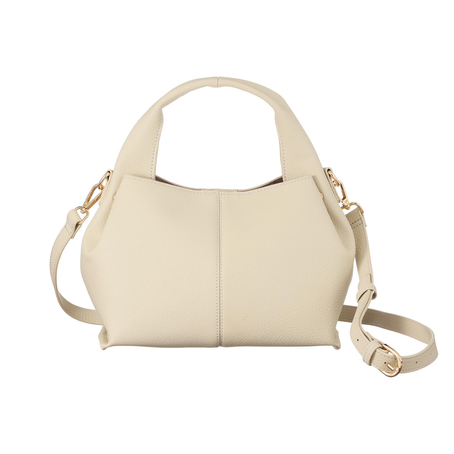 グッシオイタリー オリジナル開発レザー タックデザイン ２ウェイバッグ