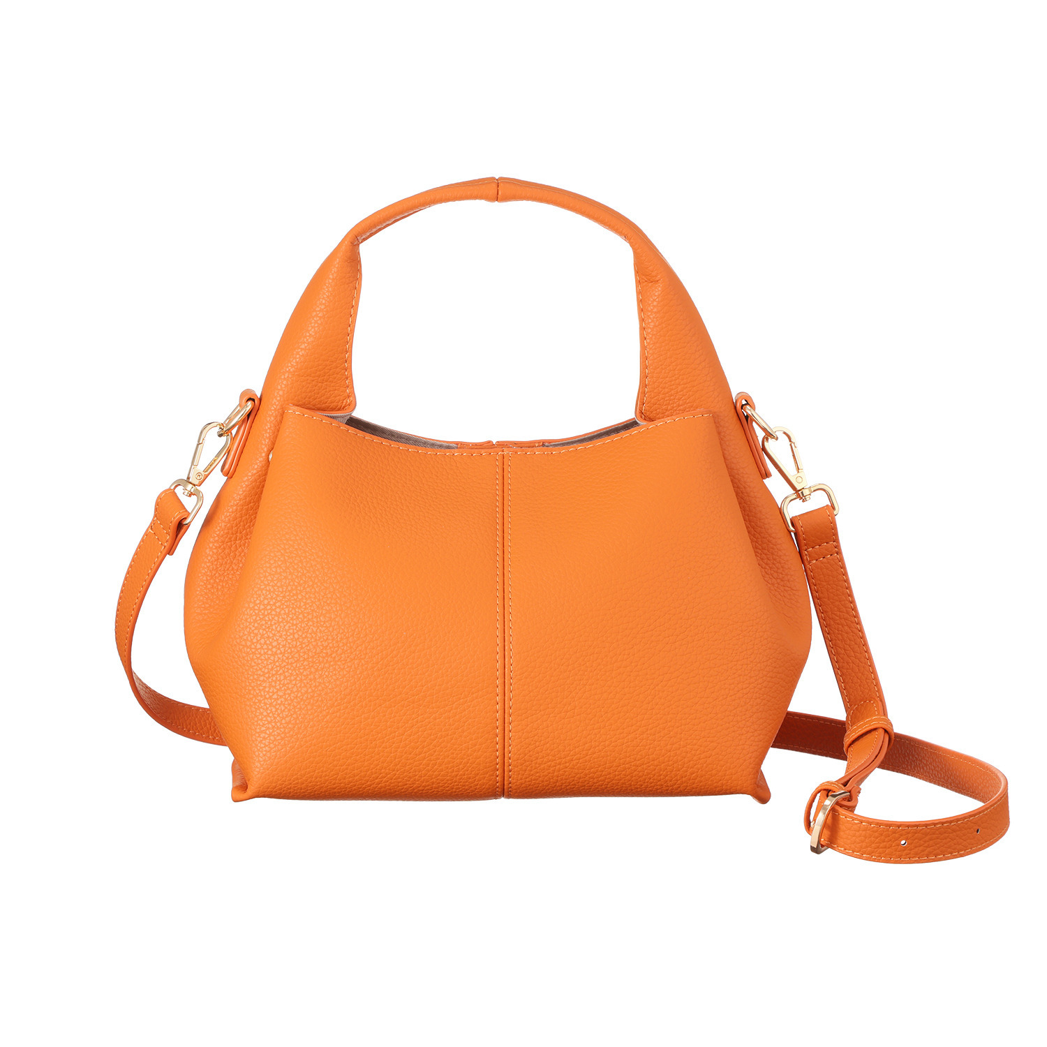 グッシオイタリー オリジナル開発レザー タックデザイン ２ウェイバッグ