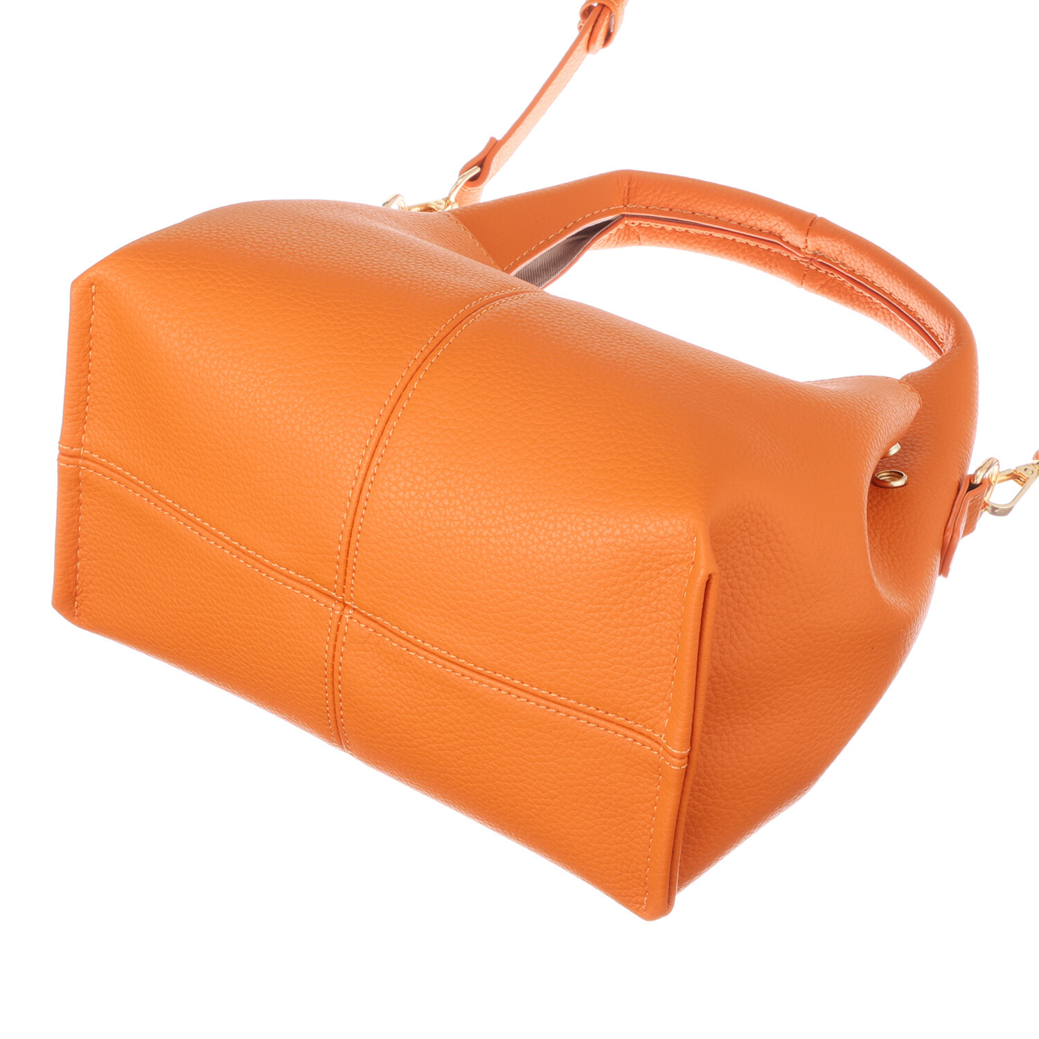 グッシオイタリー オリジナル開発レザー タックデザイン ２ウェイバッグ