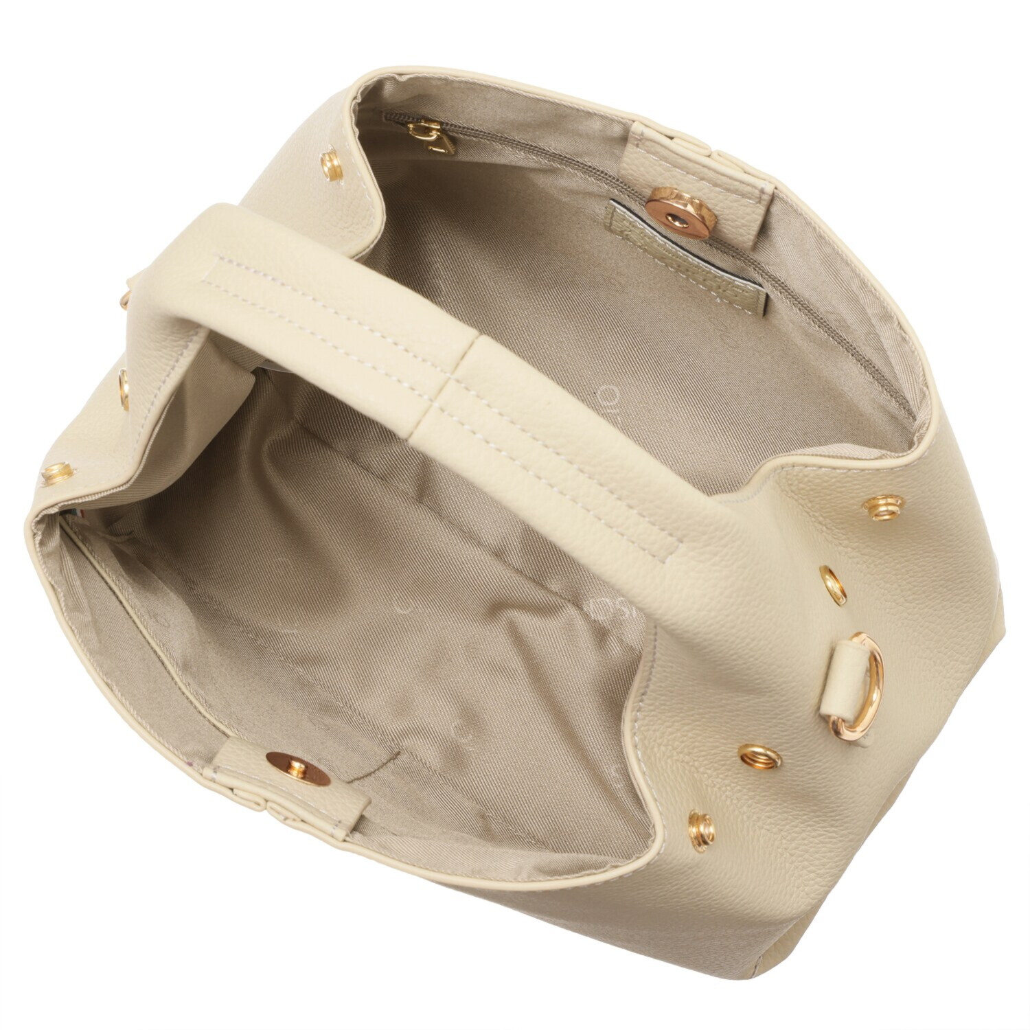 グッシオイタリー オリジナル開発レザー タックデザイン ２ウェイバッグ