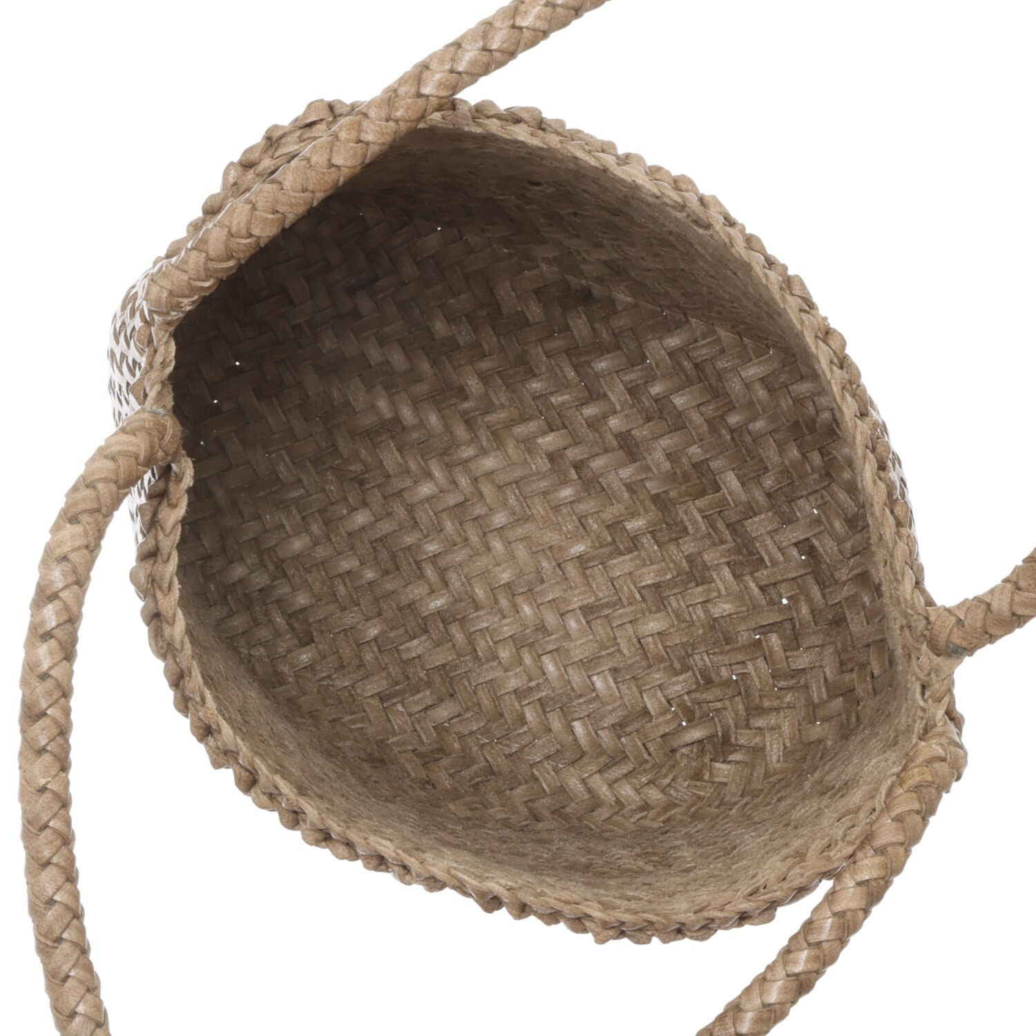 ムジカヴィータ 山羊革 手編みメッシュ バケツ型トートバッグ ＜ハンカチ付＞