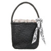 ムジカヴィータ 山羊革 手編みメッシュ バケツ型トートバッグ ＜ハンカチ付＞