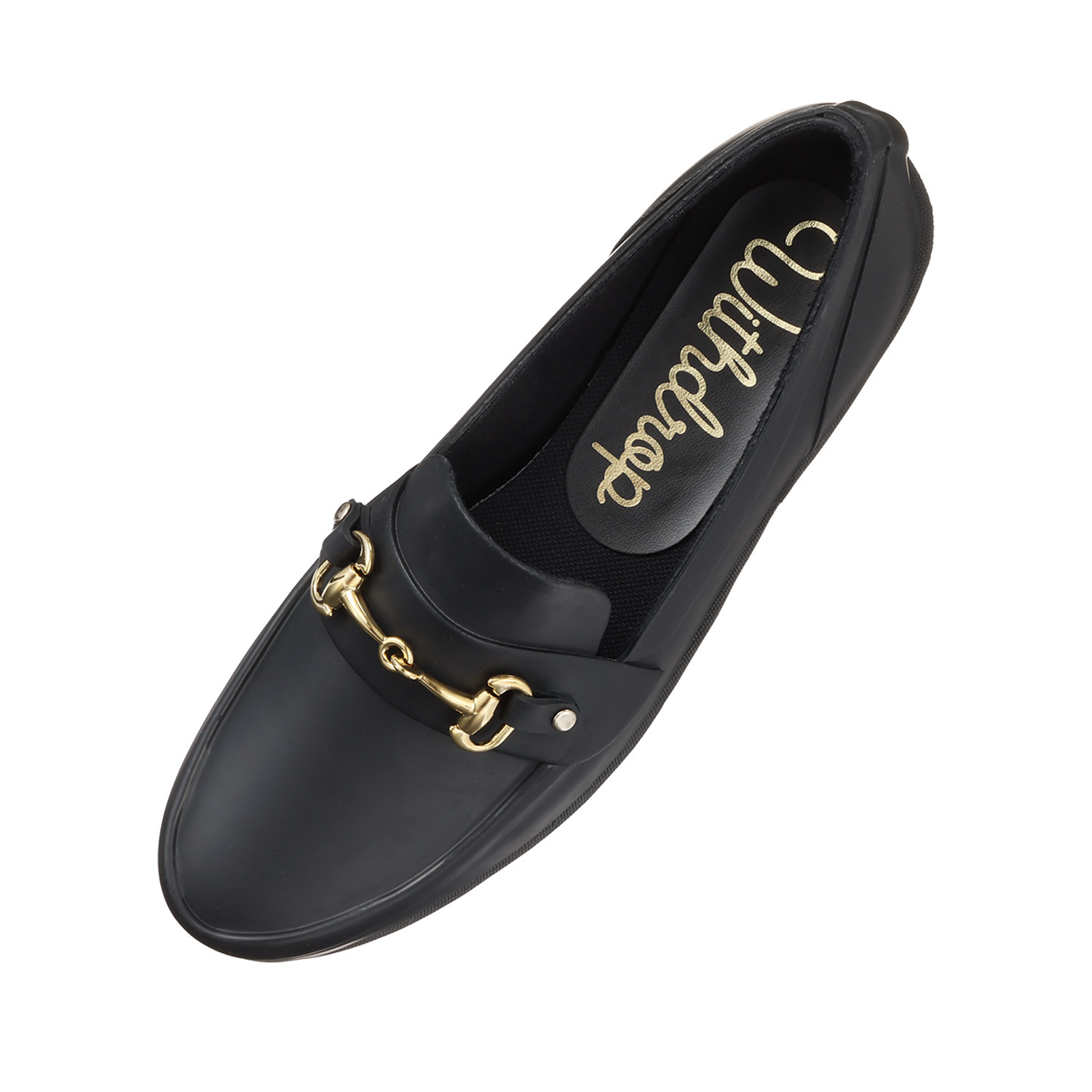 ウィズドロップ メイドイントーキョー ゴムなのに軽くて柔らか！ レインビットローファー