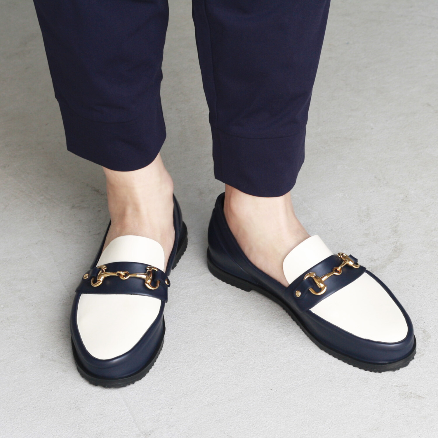 ウィズドロップ メイドイントーキョー ゴムなのに軽くて柔らか！ レインビットローファー