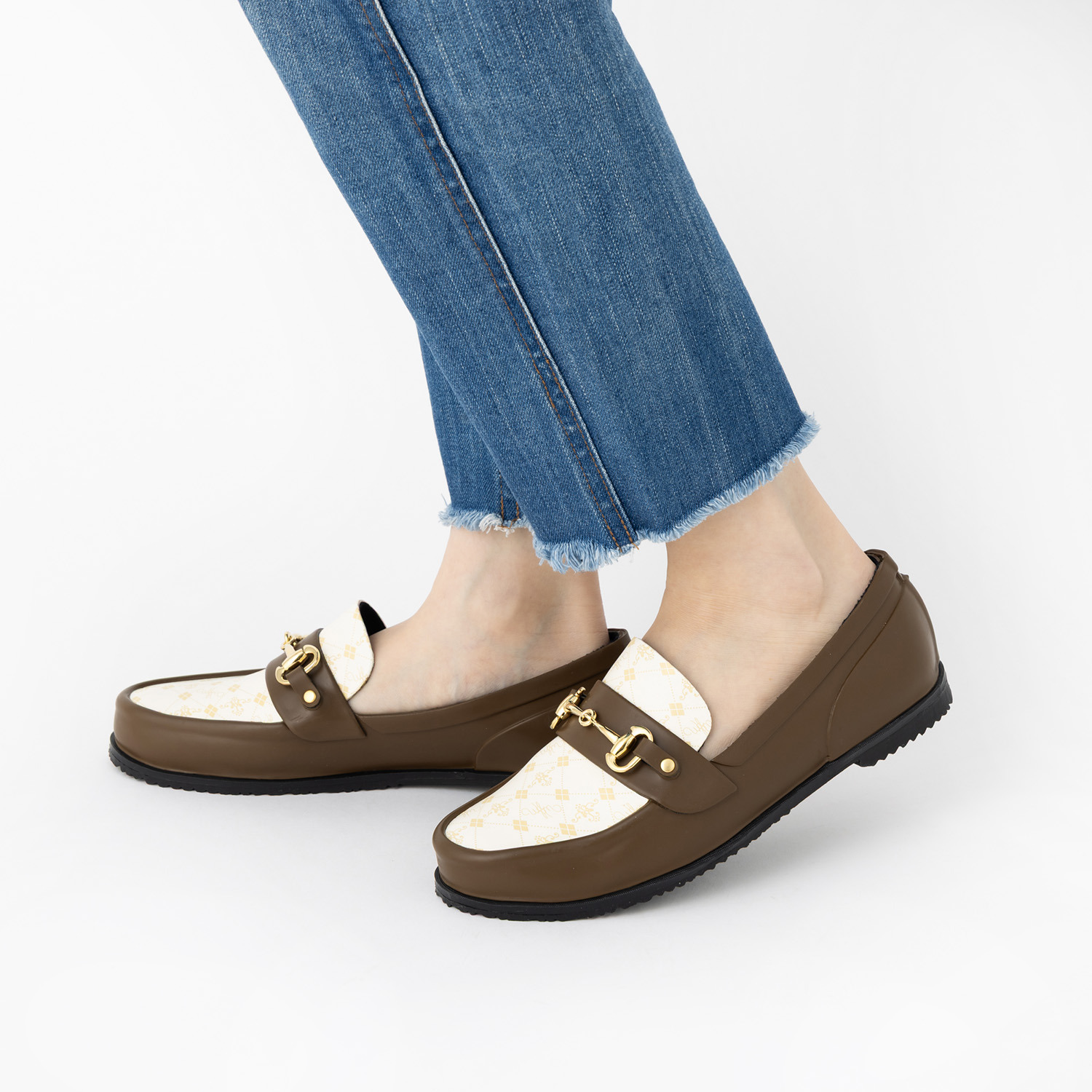 ウィズドロップ メイドイントーキョー ゴムなのに軽くて柔らか！ レインビットローファー