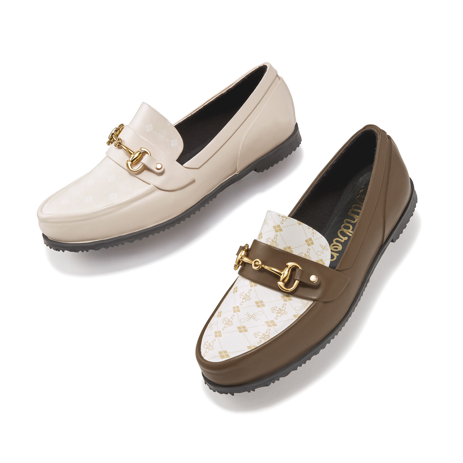 ウィズドロップ メイドイントーキョー ゴムなのに軽くて柔らか！ レインビットローファー