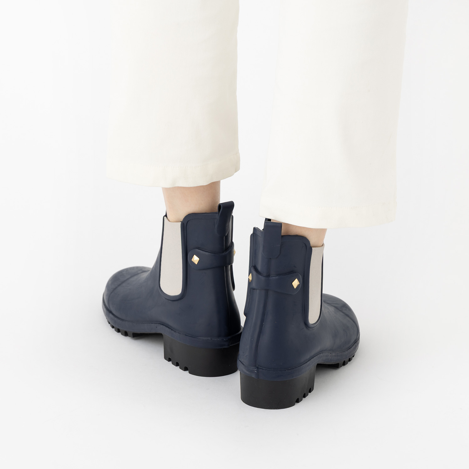 ウィズドロップ メイドイントーキョー ゴムなのに軽くて柔らか！ サイドゴアレインブーツ