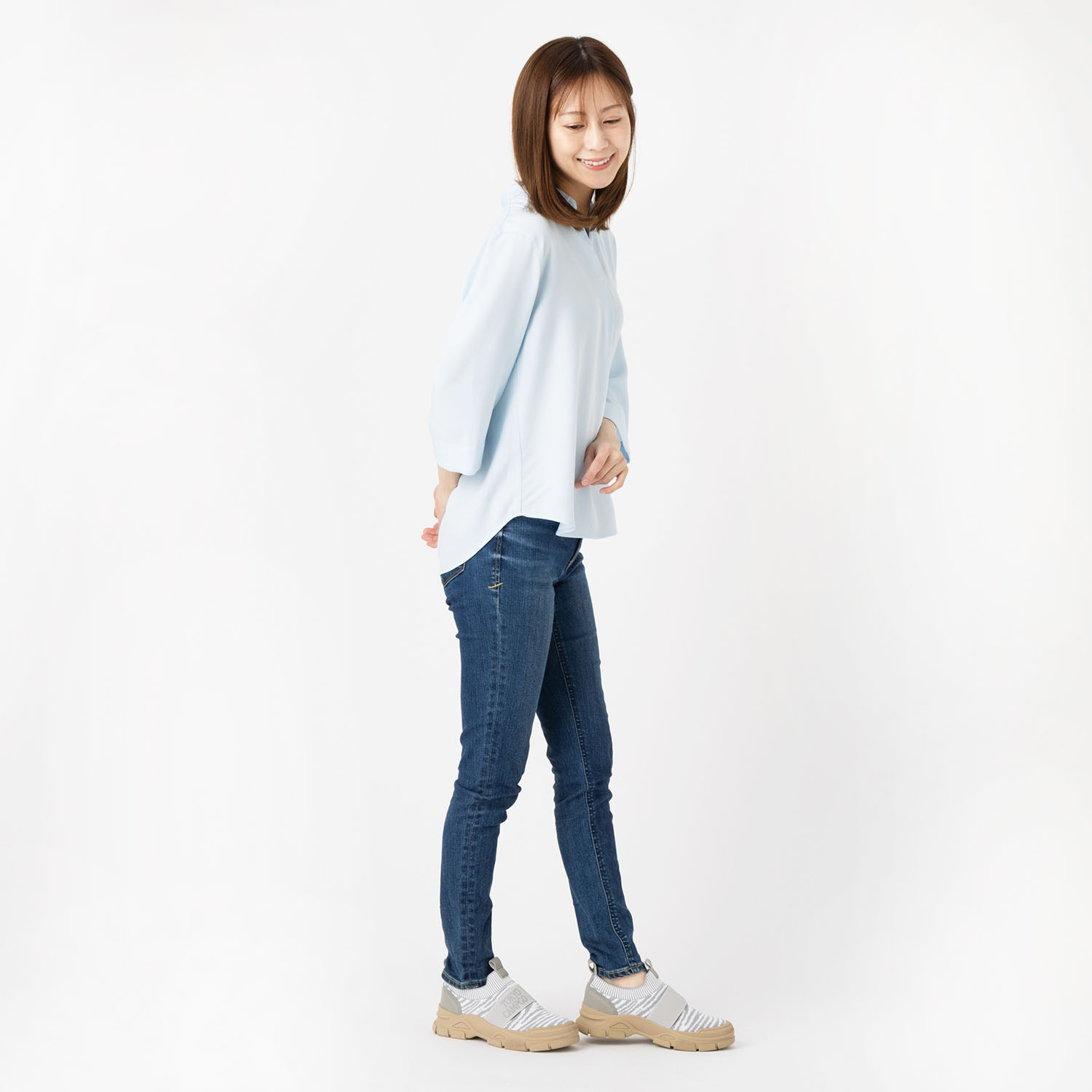 トーキョーキャンプゴー 防水・防滑 ニット素材で着脱ラクラク ボリュームソール スリッポンシューズ