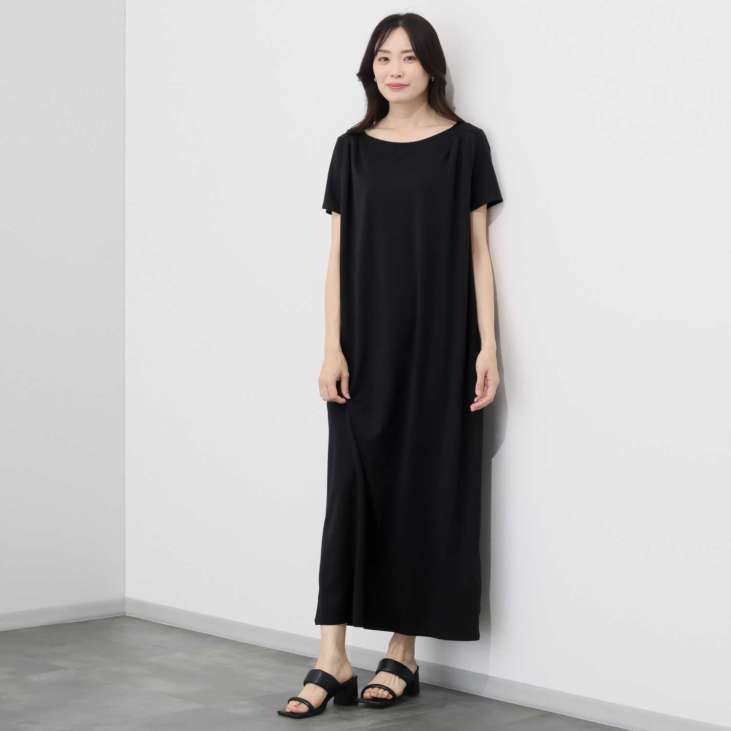 センスローブ ストレッチポンチ ２ウェイシルエット ワンピース