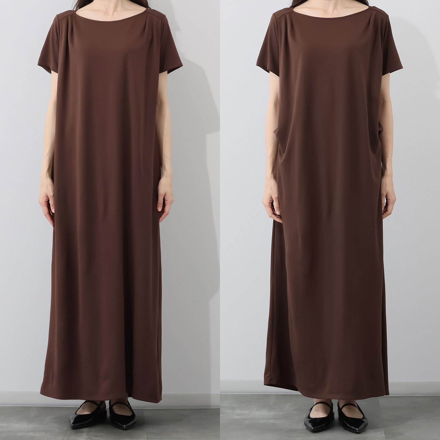 センスローブ ストレッチポンチ ２ウェイシルエット ワンピース