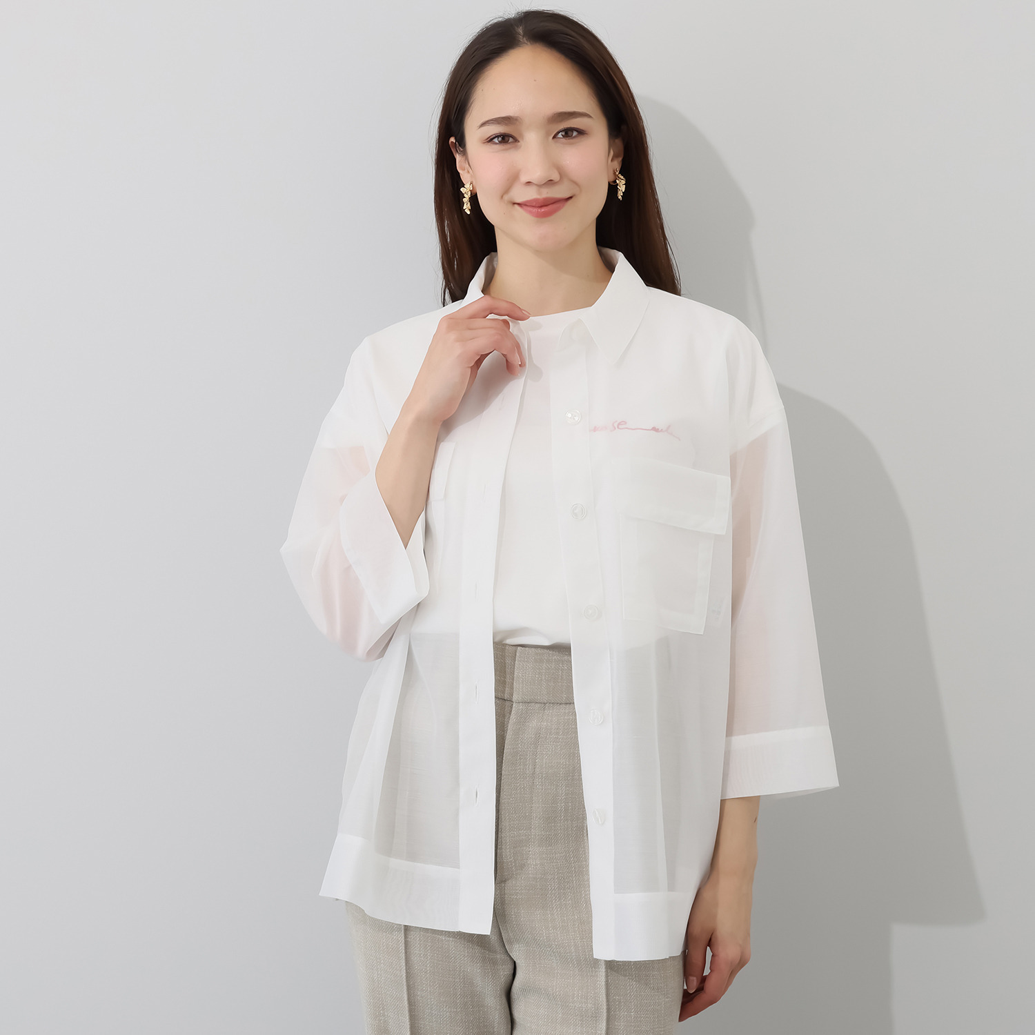 モカサン　ジュンコシマダ 爽やかな透け感がトレンド シアーブラウス