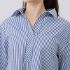 モカサン　ジュンコシマダ コットンストライプ スキッパーカラーシャツ