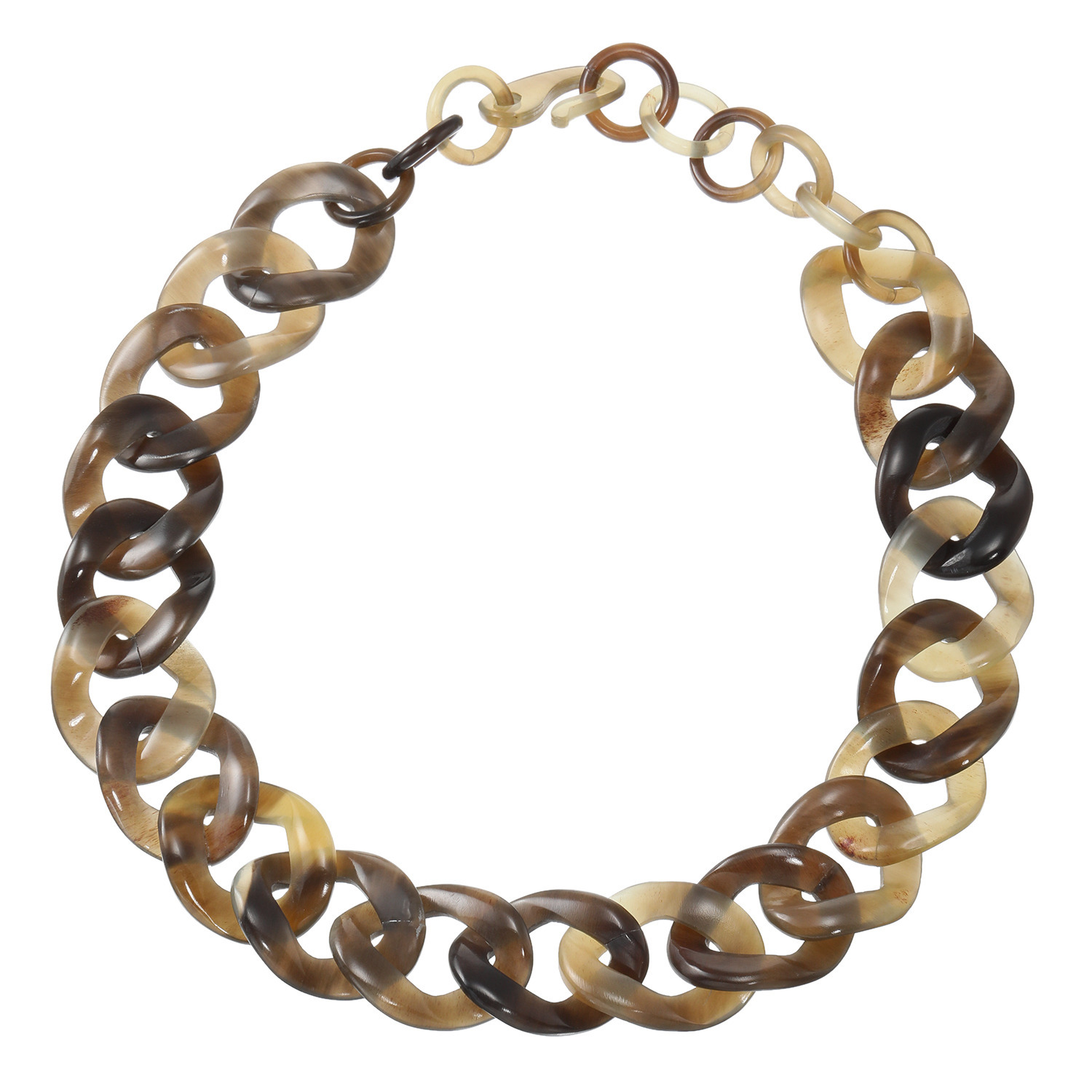 ミル・レーヴ 水牛 チェーンデザイン ネックレス