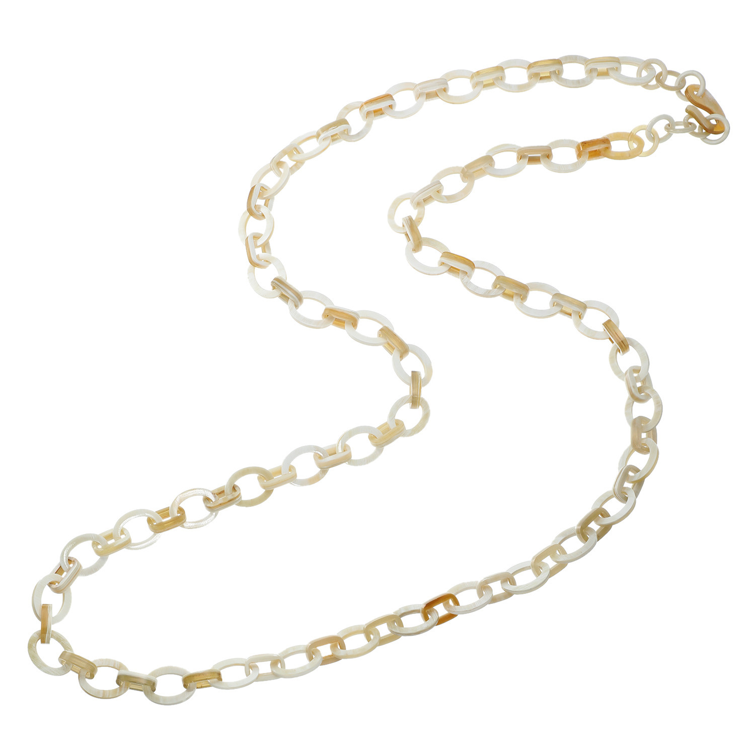 ミル・レーヴ 水牛 チェーンデザイン スーパーロングネックレス