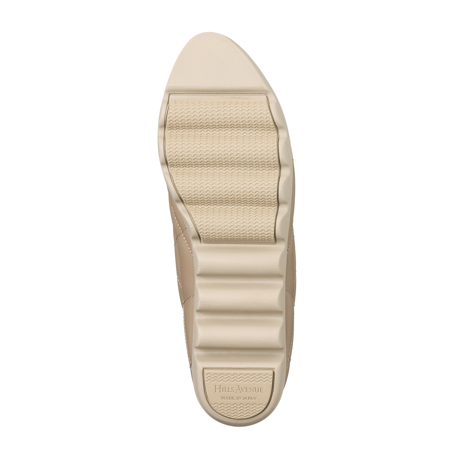 ヒルズアヴェニュー ＜日本製＞シープレザー キルティング リップルソールスリッポン