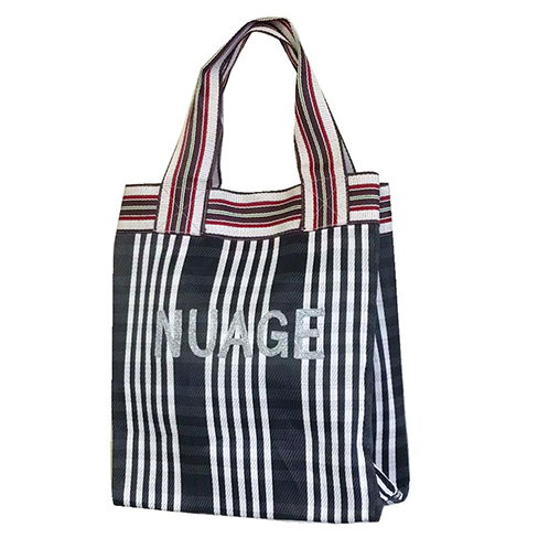 かわいい雑貨屋さん グロリア 刺しゅうロゴアクセント スクエア ビニールトートバッグ