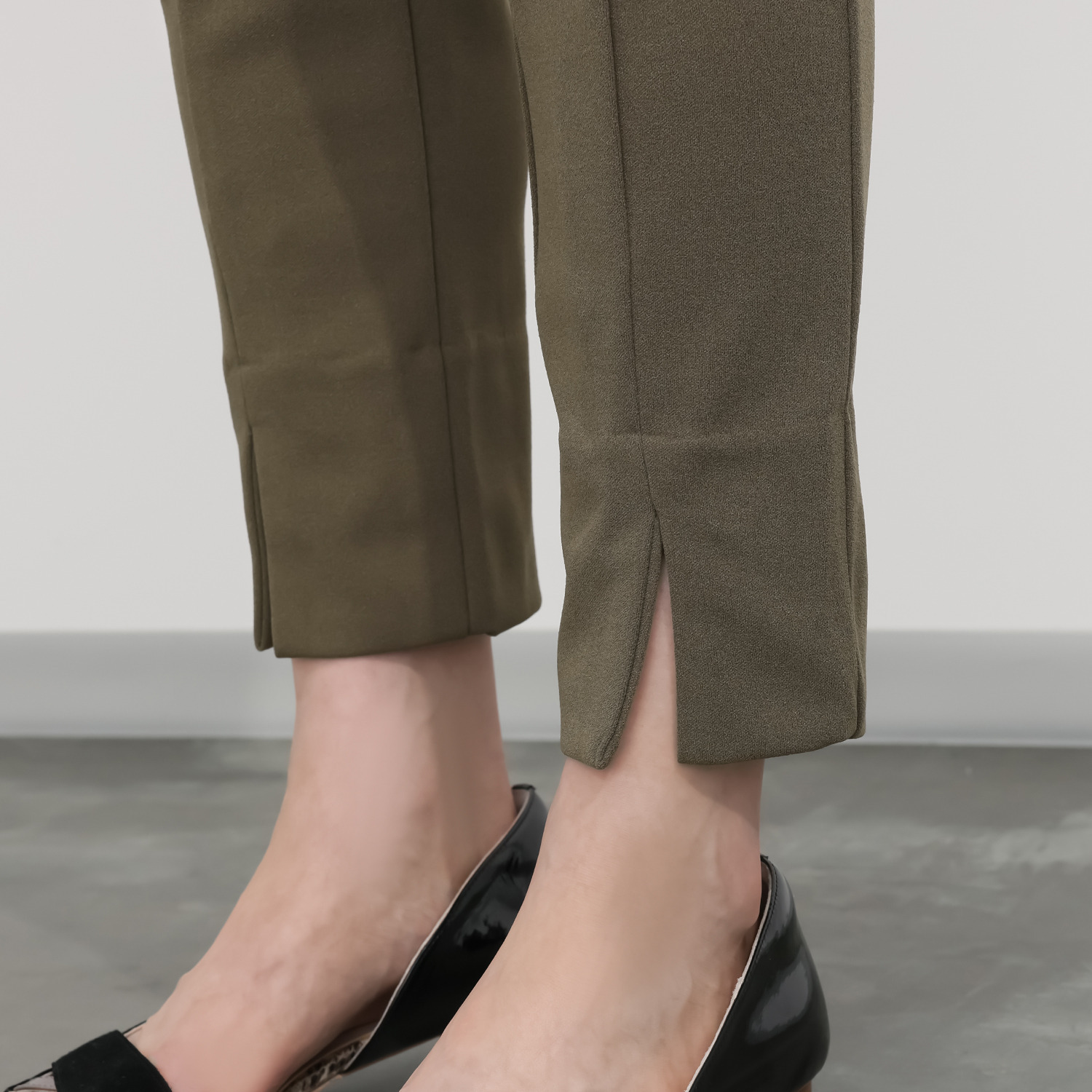 ラ・シュシュ ＵＶカット ドライジョーゼット センタースリット入り スリムパンツ