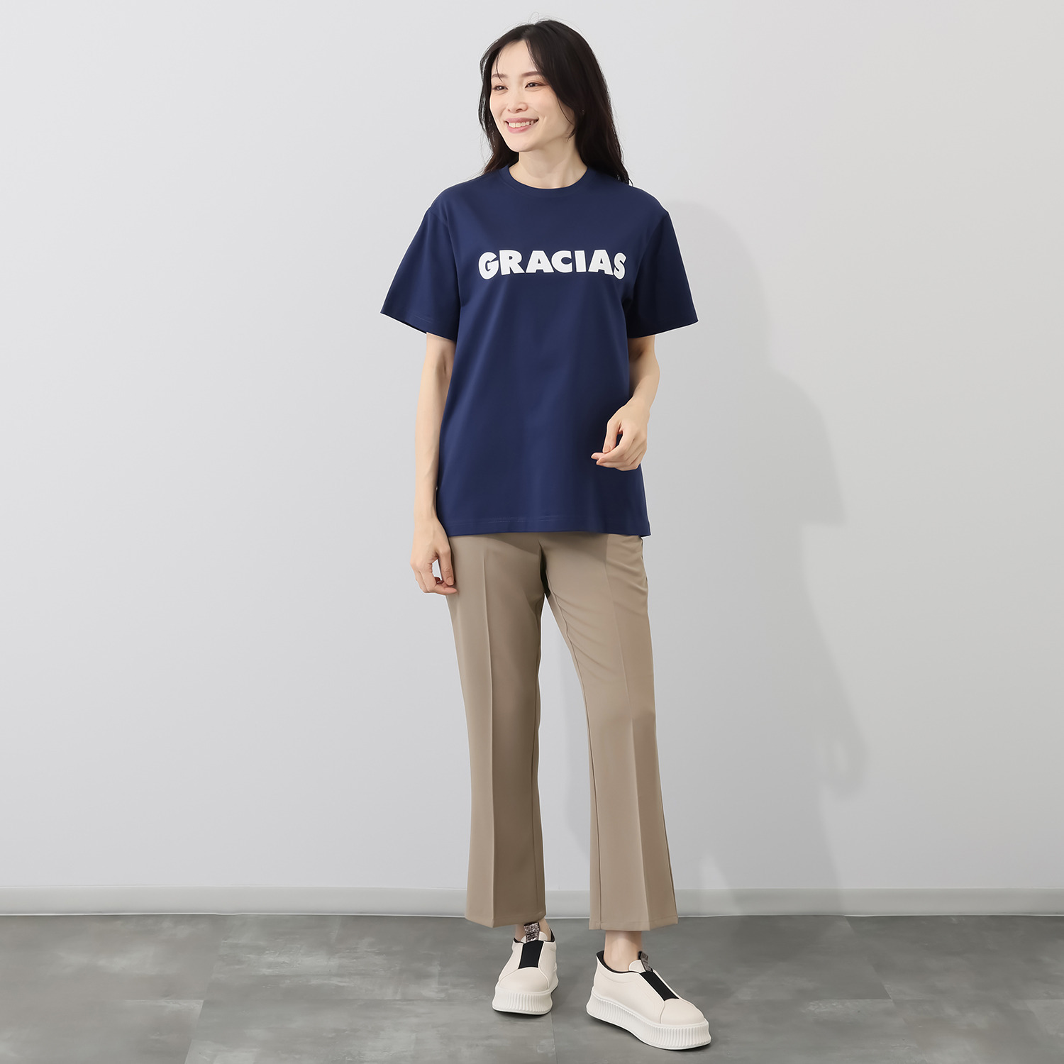 ラソエヌサーティスリー ディグリーズ スペイン語ロゴがポイント 定番プリントＴシャツ