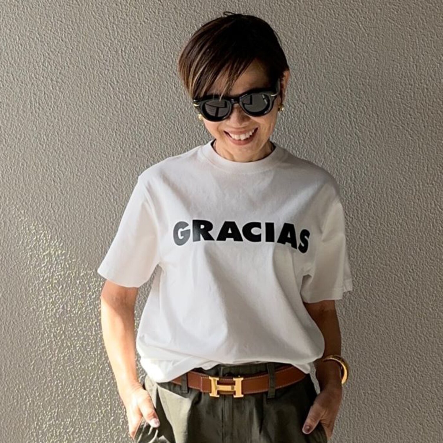 ラソエヌサーティスリー ディグリーズ スペイン語ロゴがポイント 定番プリントＴシャツ