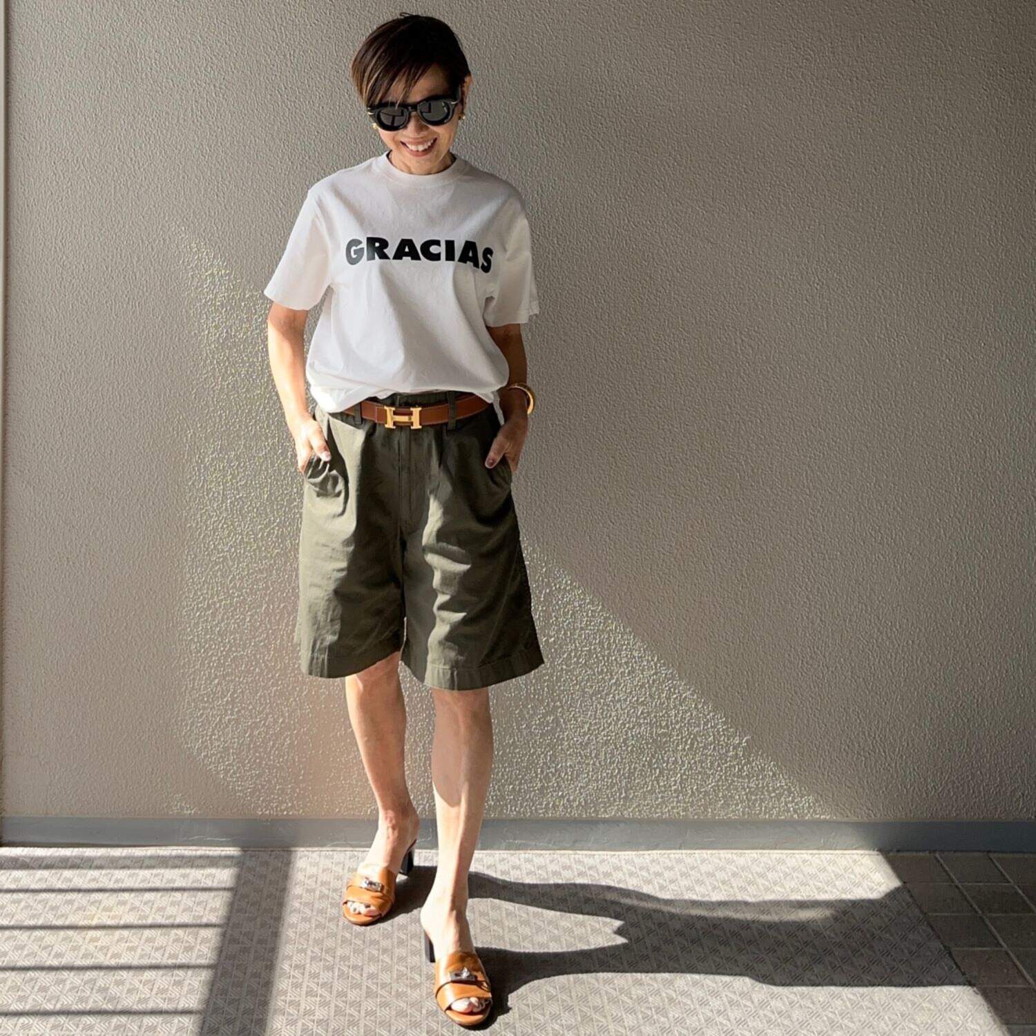 ラソエヌサーティスリー ディグリーズ スペイン語ロゴがポイント 定番プリントＴシャツ