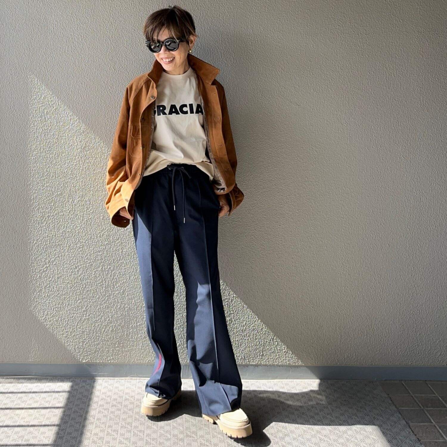 ラソエヌサーティスリー ディグリーズ スペイン語ロゴがポイント 定番プリントＴシャツ