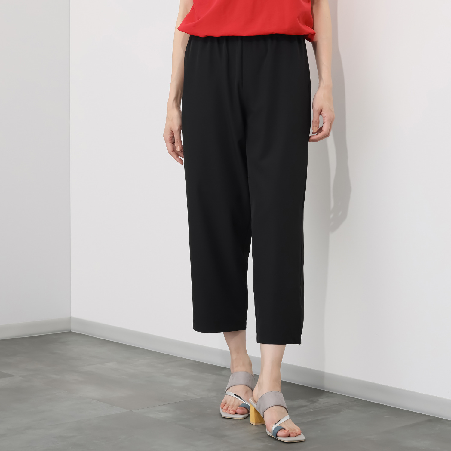 ラソエヌサーティスリー ディグリーズ リラックスシルエット ギャザーイージーパンツ