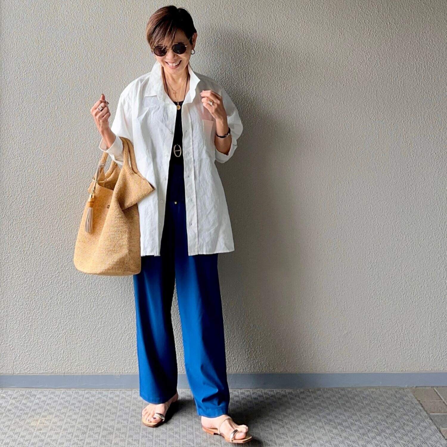 ラソエヌサーティスリー ディグリーズ リラックスシルエット ギャザーイージーパンツ