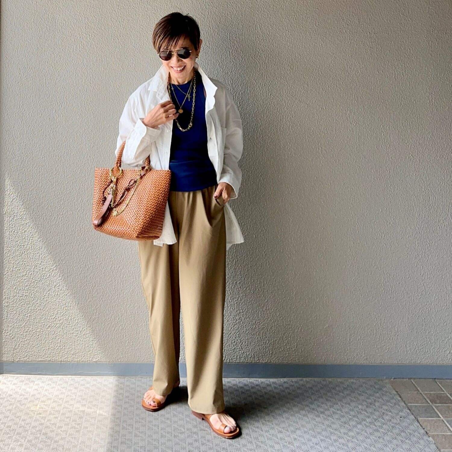 ラソエヌサーティスリー ディグリーズ リラックスシルエット ギャザーイージーパンツ