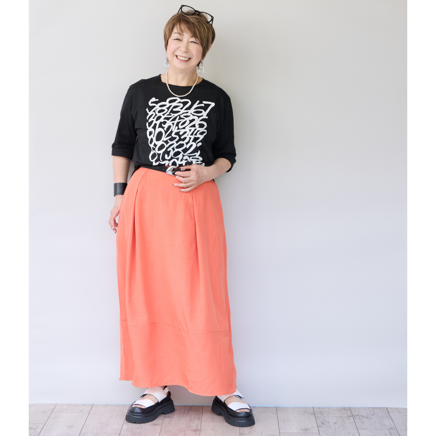 ウノ・ウノ・ドゥーエ 軽くて涼しい シワになりにくい コクーン切替スカート