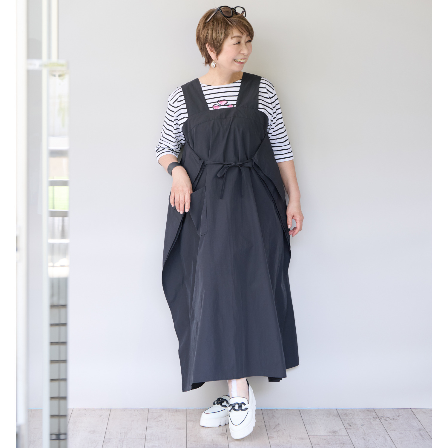 ウノ・ウノ・ドゥーエ アレンジいろいろ 着て楽しい ２ウェイ ジャンパースカート