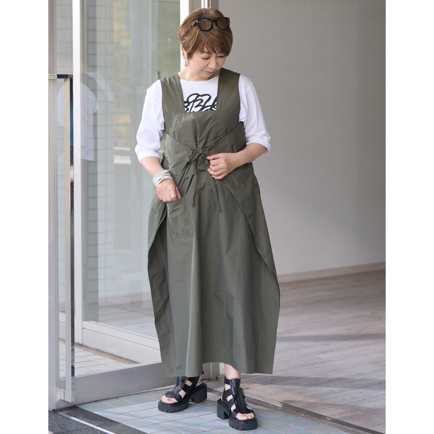 ウノ・ウノ・ドゥーエ アレンジいろいろ 着て楽しい ２ウェイ ジャンパースカート