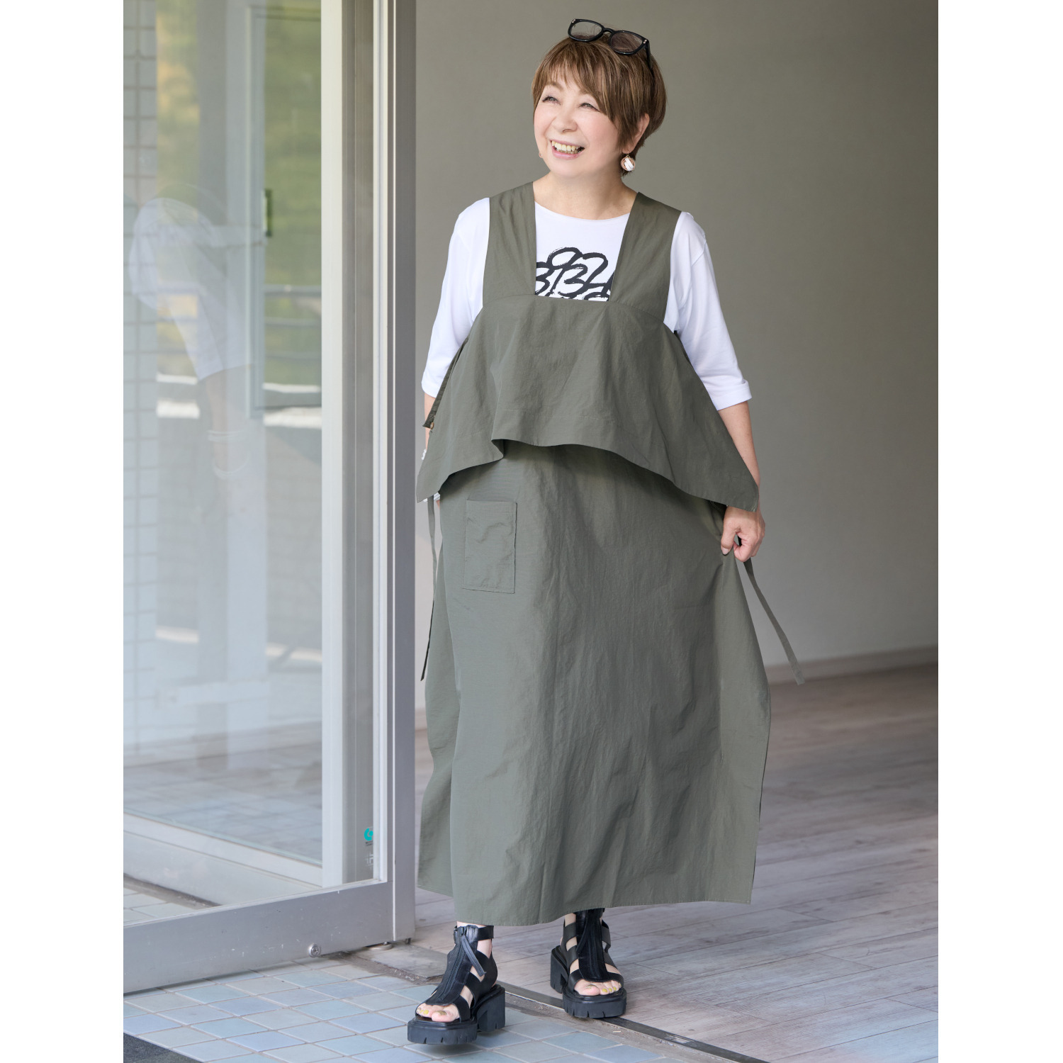 ウノ・ウノ・ドゥーエ オリジナルロゴモティーフ 五分袖Ｔシャツ