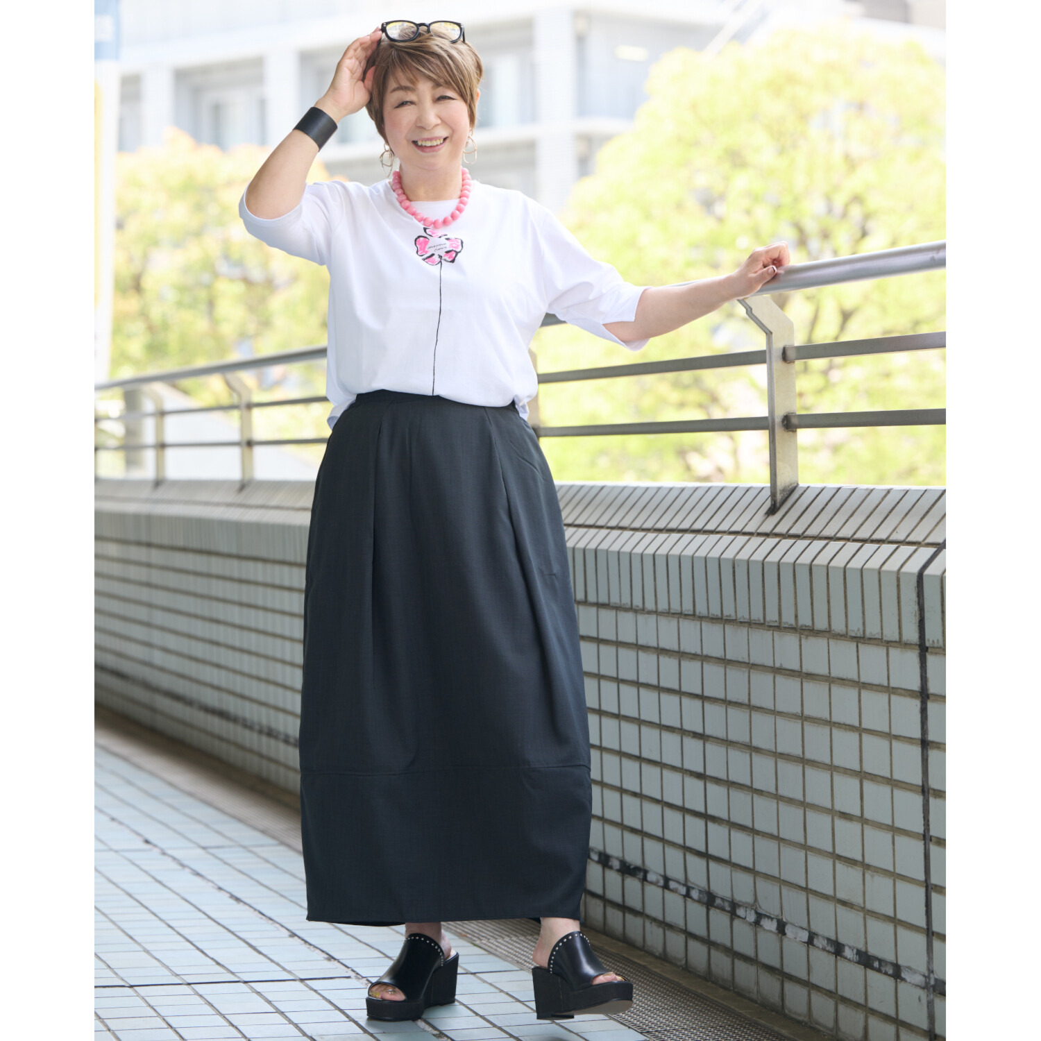 ウノ・ウノ・ドゥーエ オリジナルロゴモティーフ 五分袖Ｔシャツ