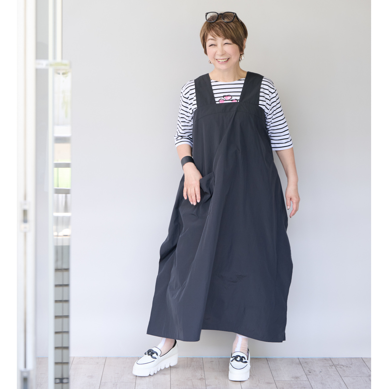 ウノ・ウノ・ドゥーエ オリジナルロゴモティーフ 五分袖Ｔシャツ