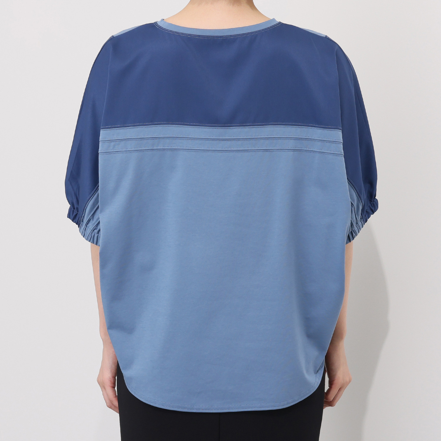 クオリー 布帛切替デザイン プルオーバー